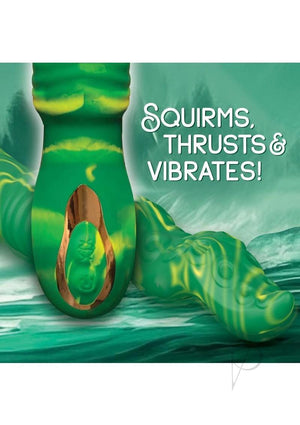 Alien Nation Nessie Rechargeable Silicone Vibrator - Green/Yellow product image 3