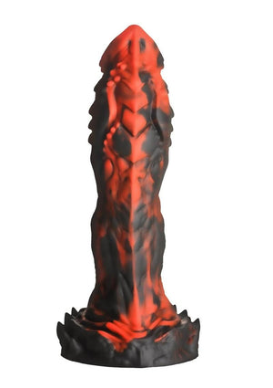 Creature Cocks Inferno Cock Vibrating Silicone Dildo - Black/Red