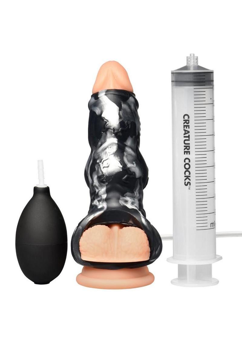 Night Prowler Squirting Penis Sleeve  Fantasy Silicone Enhancer  Alien  Dildo