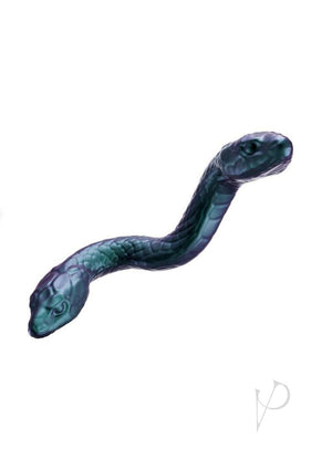 Temptasia Twin Python Silicone Double-Ended Dildo - Green/Blue product image 2