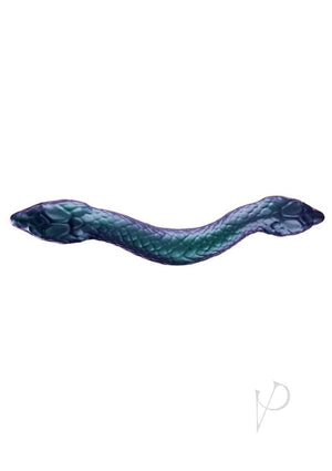 Temptasia Twin Python Silicone Double-Ended Dildo - Green/Blue product image 4