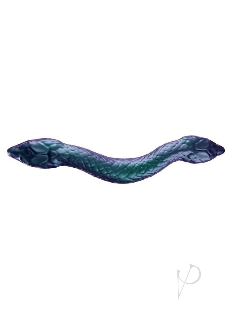 Temptasia Twin Python Silicone Double-Ended Dildo - Green/Blue product image 4