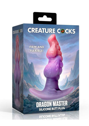 Creature Cocks Dragon Master Silicone Butt Plug - Multicolor