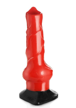 Creature Cocks Giant Hell Hound Canine Dildo - Black/Red - 2ft.