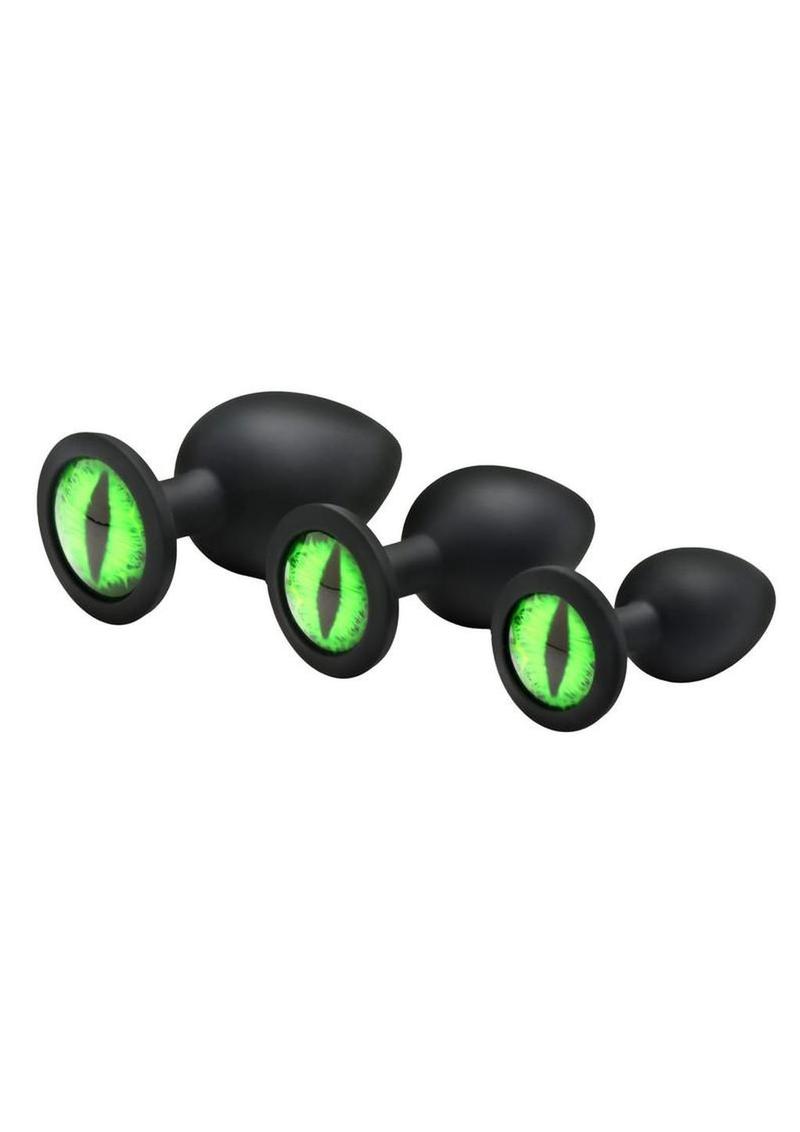 Emerald Gaze Plug Set – 3 Fantasy Silicone Butt Plugs with Eye – Alien ...