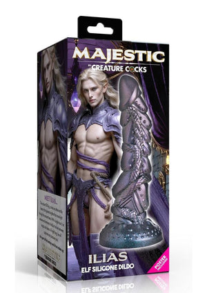 Creature Cocks Ilias Elf Silicone Dildo - Silver - 8.5in